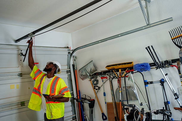 Professional Garage Door Installation technician working in Chautauqua County County, KS